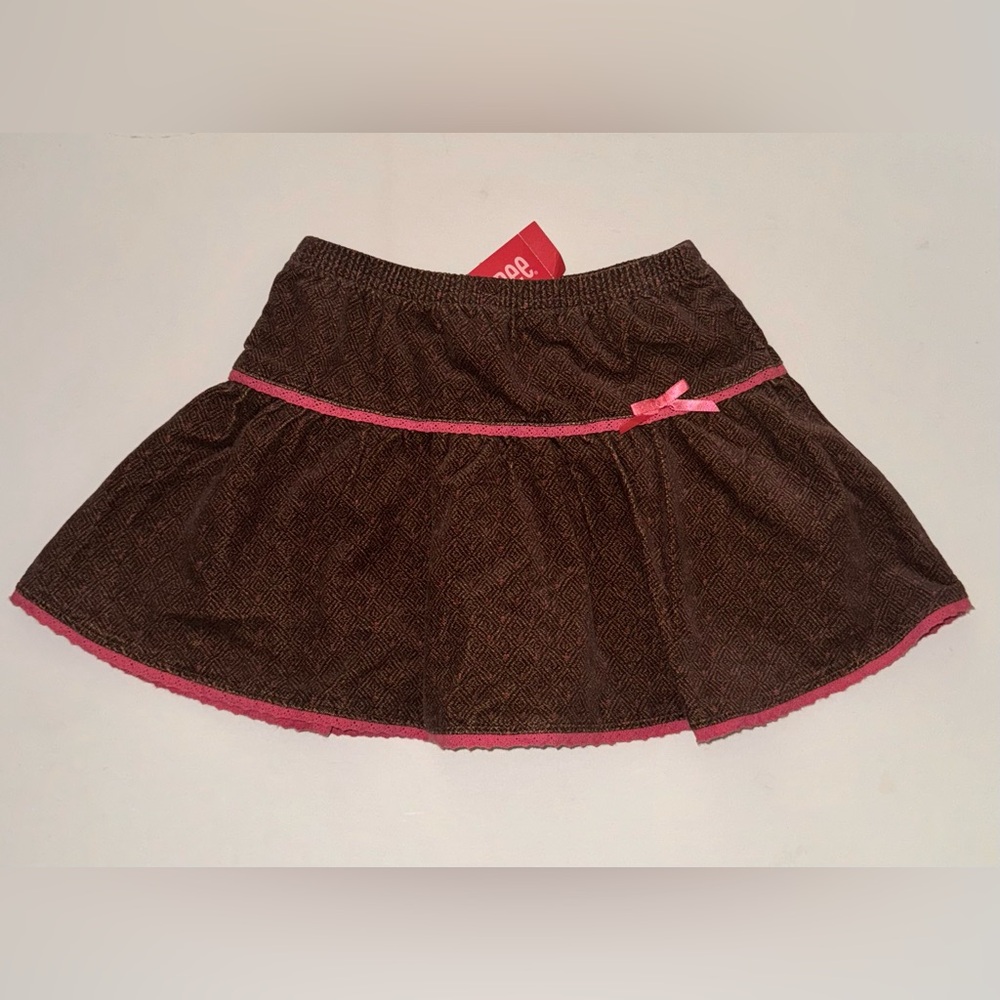 NEW Gymboree girls Outfit 4 shirt skirt Primrose brown Skort cream puppy top tee - Picture 3 of 5